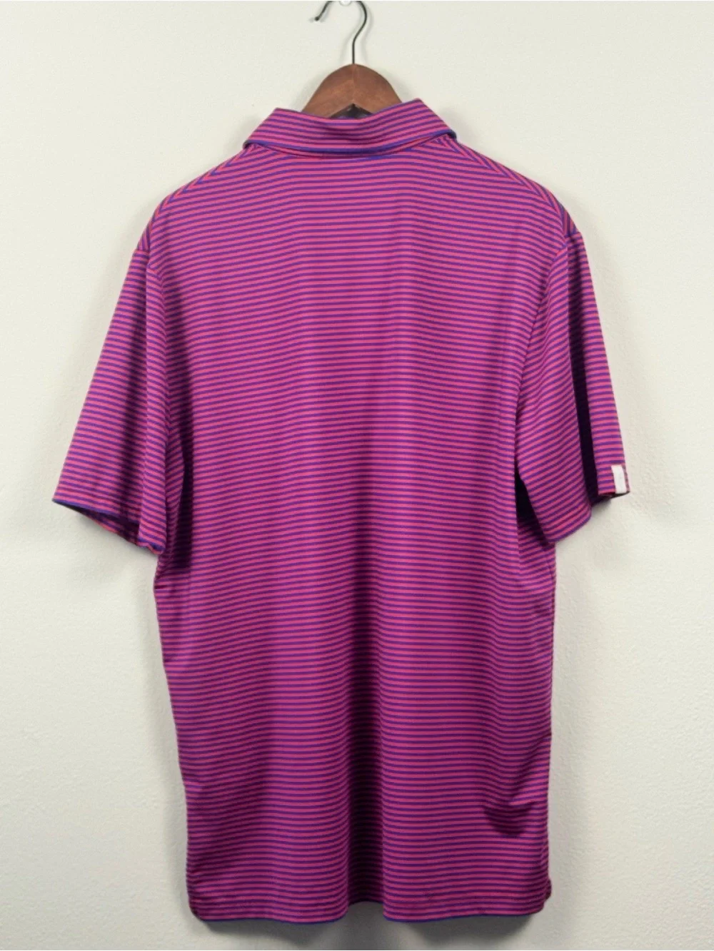 Ralph Lauren RLX Men's Purple & Pink Striped Polo